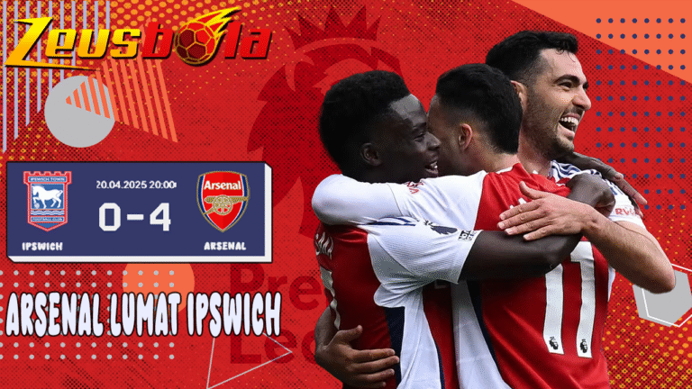 Arsenal Lumat Ipswich Empat Gol Tanpa Balas Membawa The Gunners Dekati Gelar, Sementara Ipswich di Ujung Jurang Degradasi