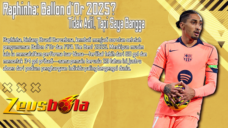 Raphinha Buka Suara Ballon d’Or 2025 Tidak Adil, Tapi Saya Tetap Bangga!